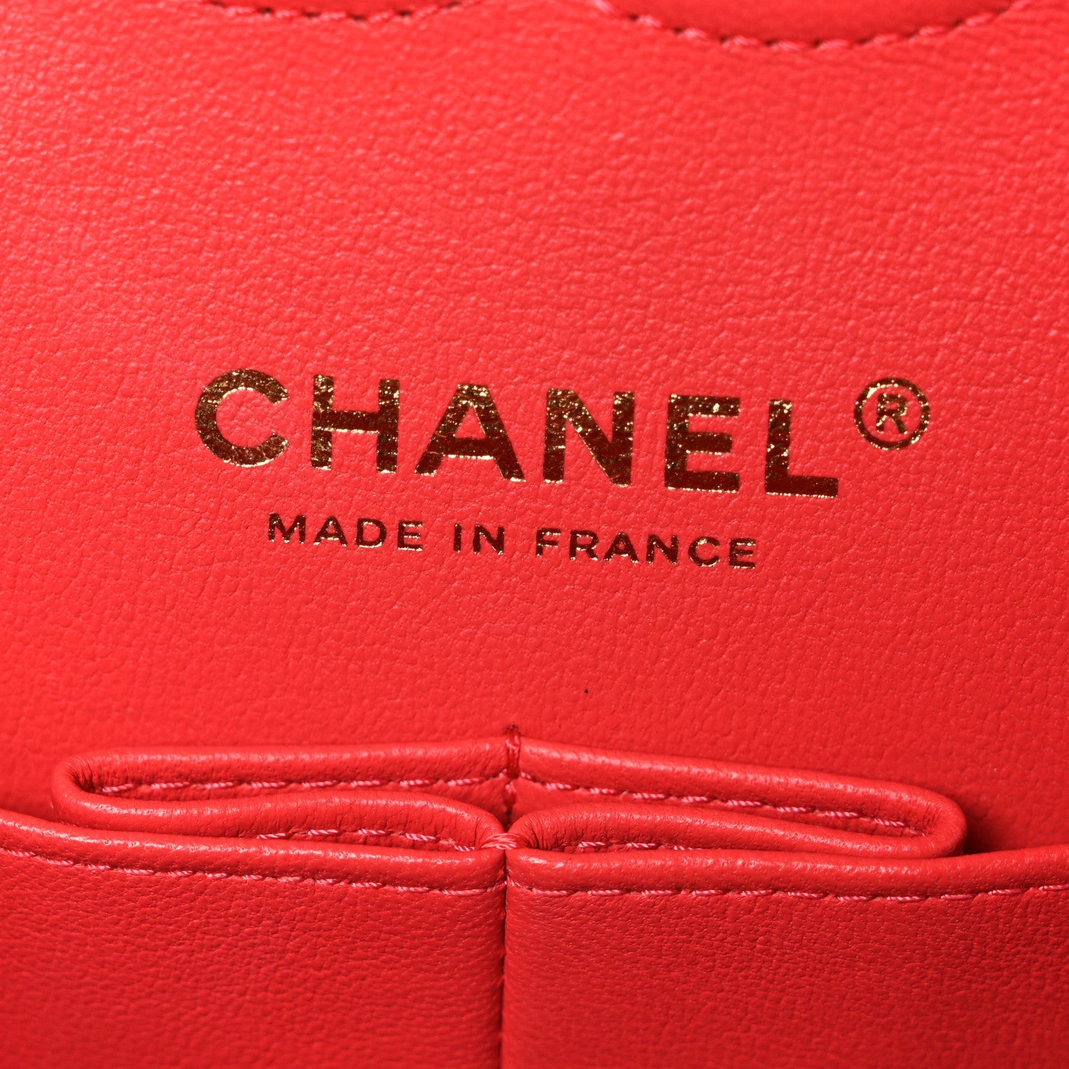 Caviar Quilted Medium Double Flap Red