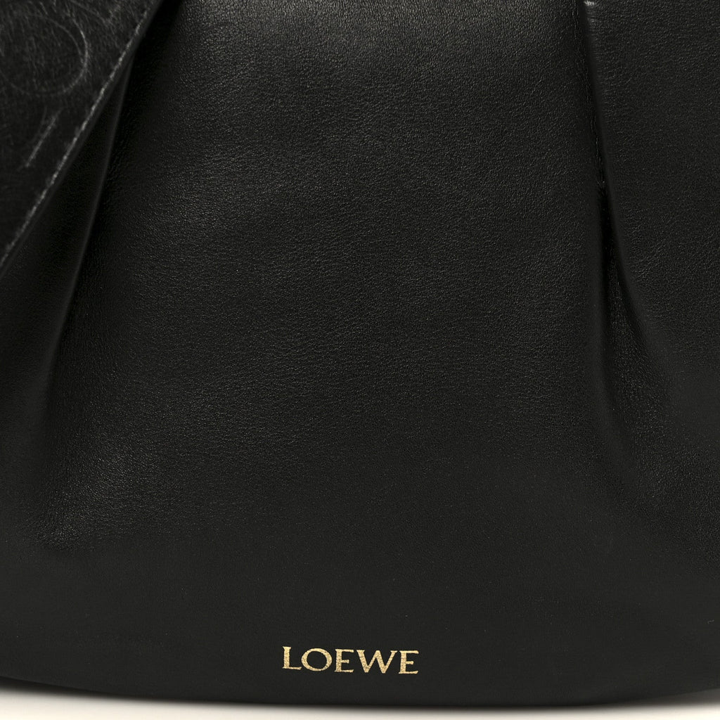 Shiny Nappa Calfskin Paseo Satchel Black