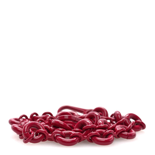 Brass Monochrome Donut Chain Shoulder Strap Ruby Red Glaze