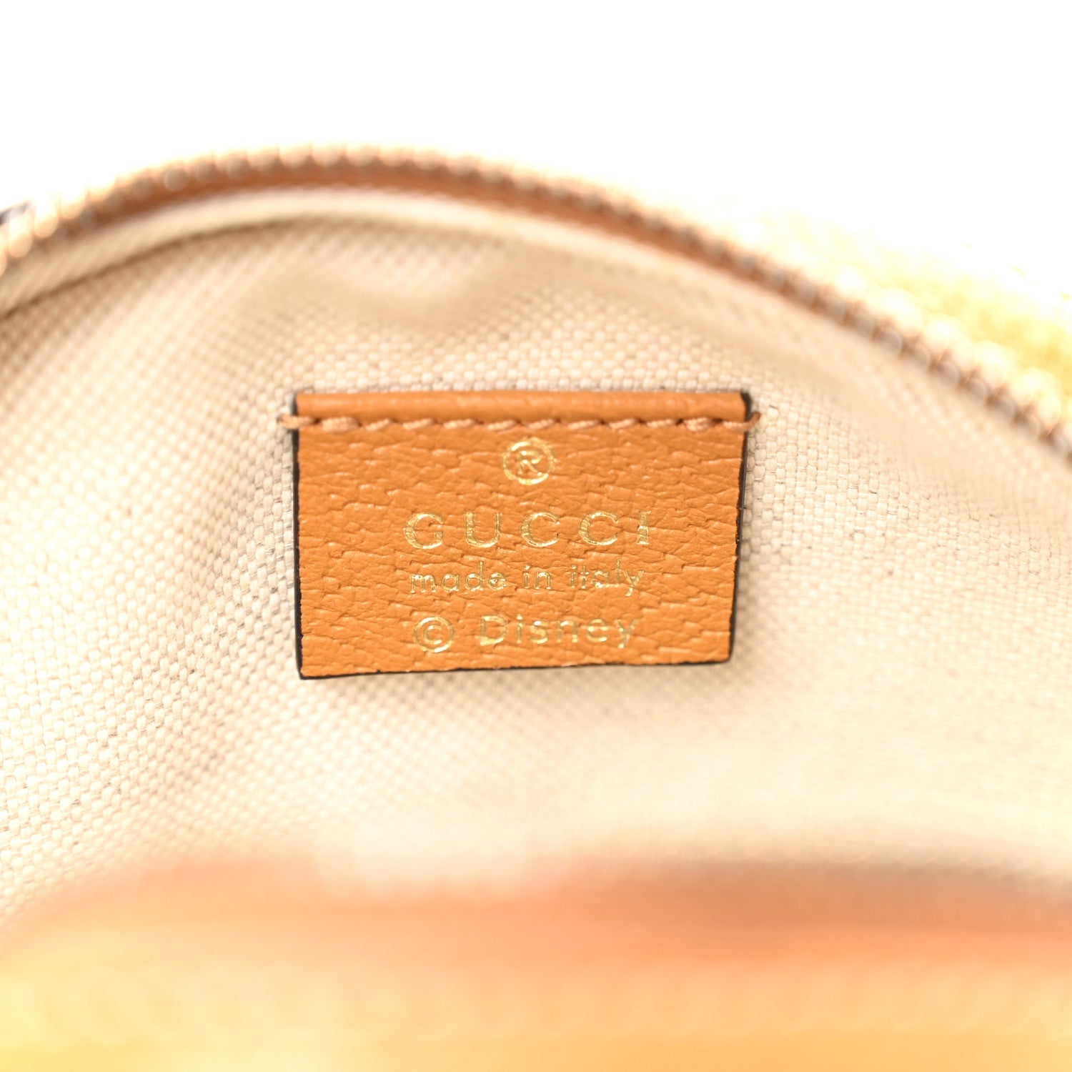 X DISNEY Mini Vintage GG Supreme Monogram Mickey Mouse Round Shoulder Bag Beige Vintage Sun Oil