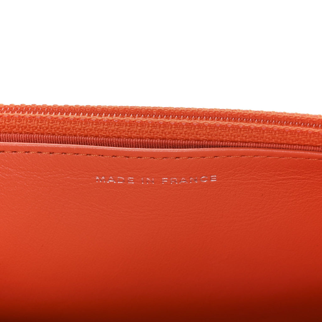 Caviar Quilted Boy Wallet On Chain WOC Orange