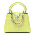 Iridescent Alligator Nano Capucines Lime