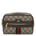GG Supreme Monogram Web Small Ophidia Belt Bag 85 34 Dark Brown