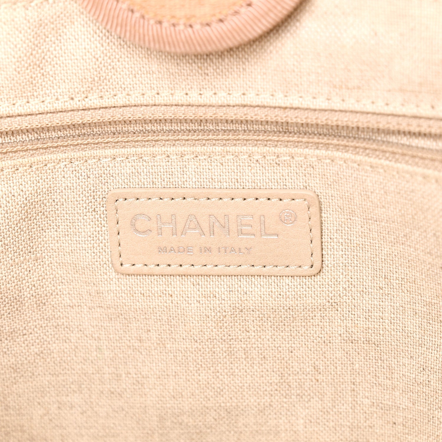 Mixed Fibers Small Deauville Tote Beige