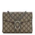 GG Supreme Monogram Mini Dionysus Chain Wallet Beige Taupe