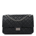 Aged Calfskin Quilted 2.55 Reissue 225 Flap Black