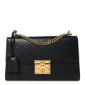 Guccissima Medium Padlock Shoulder Bag Black