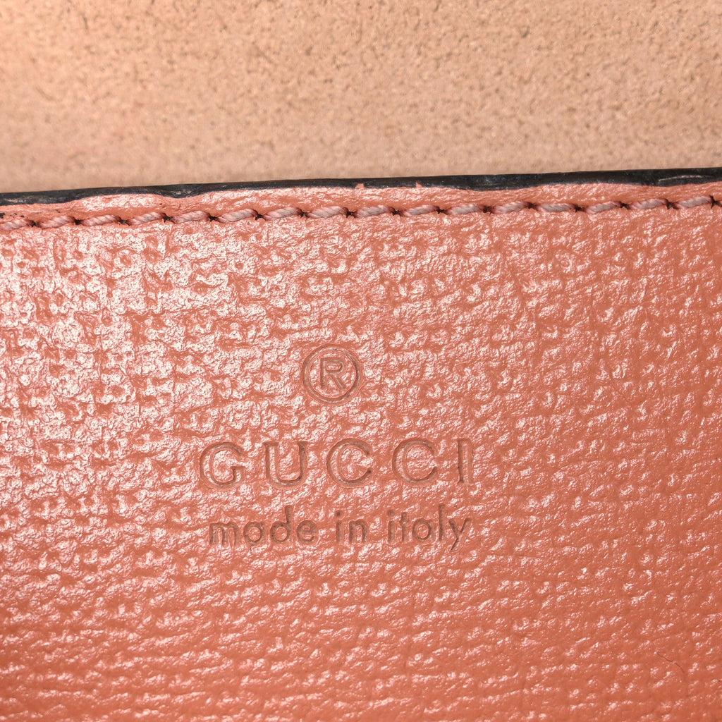 Monogram Textured Dollar Calfskin Small Ophidia Dome Shoulder Bag Cloche Rose Pink