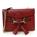 Soft Microguccissima Mini Emily Chain Shoulder Bag Rosso