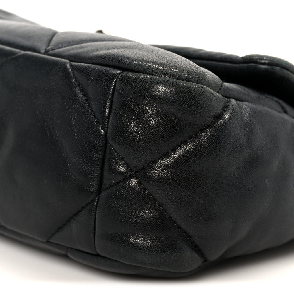 Lambskin Quilted Medium Chanel 19 Flap Black