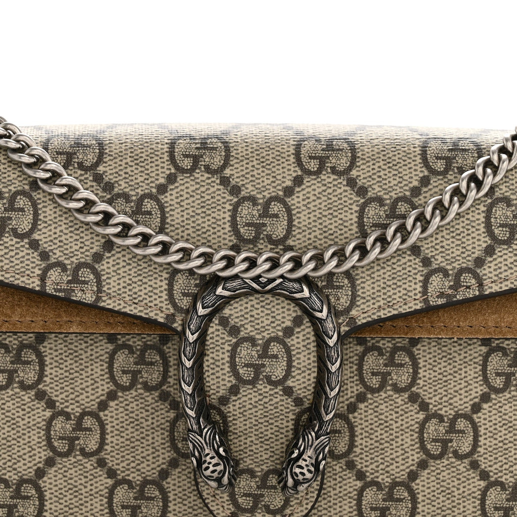 GG Supreme Monogram Super Mini Dionysus Shoulder Bag Taupe