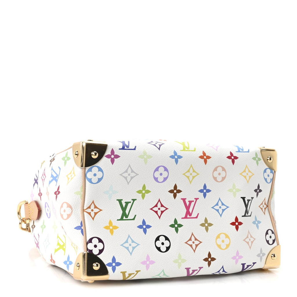 LV X TM Monogram Multicolor Speedy Bandouliere 25 White