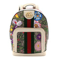 GG Supreme Monogram Flora Web Small Ophidia Day Backpack White