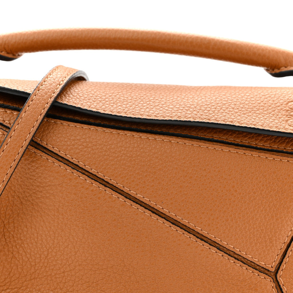 Grained Calfskin Mini Puzzle Bag Tan