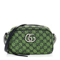 Monogram Multicolor Matelasse Diagonal Small GG Marmont Chain Shoulder Bag Green Blue