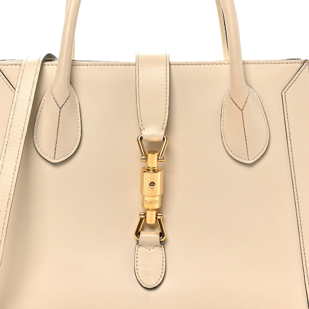 Boarded Plutone Calfskin Medium Jackie 1961 Tote Mystic White