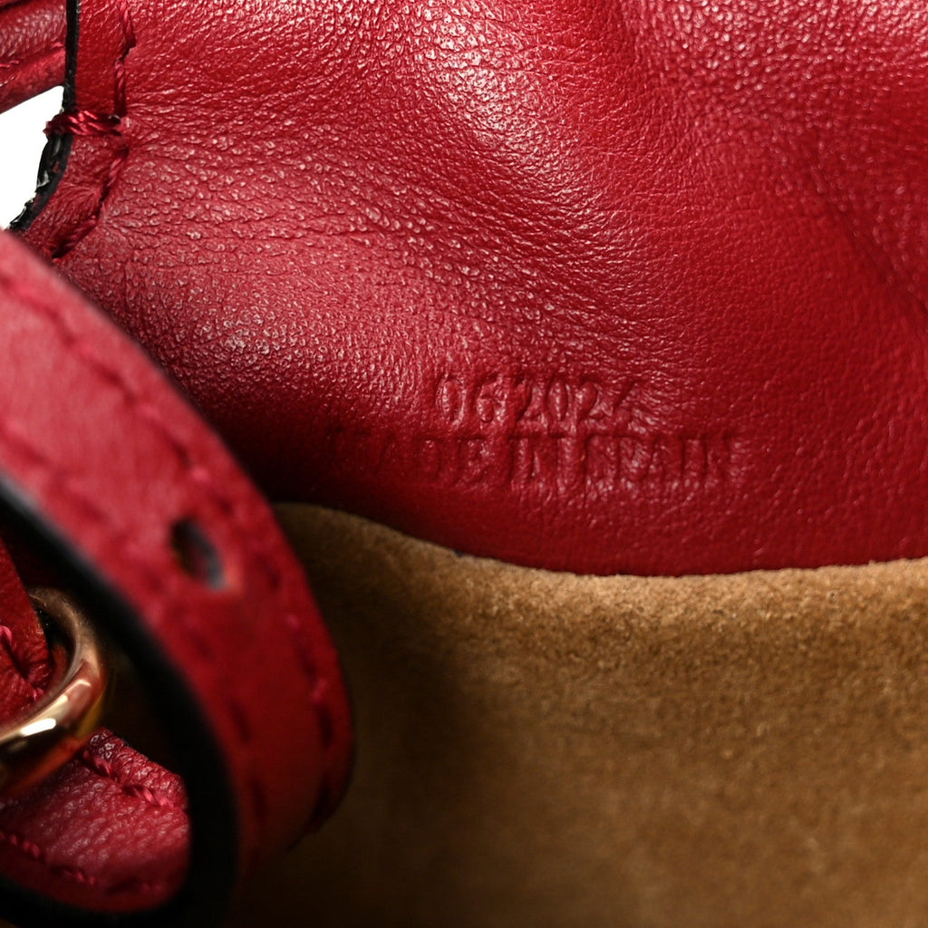 Calfskin Mini Flamenco Knot Bag Red