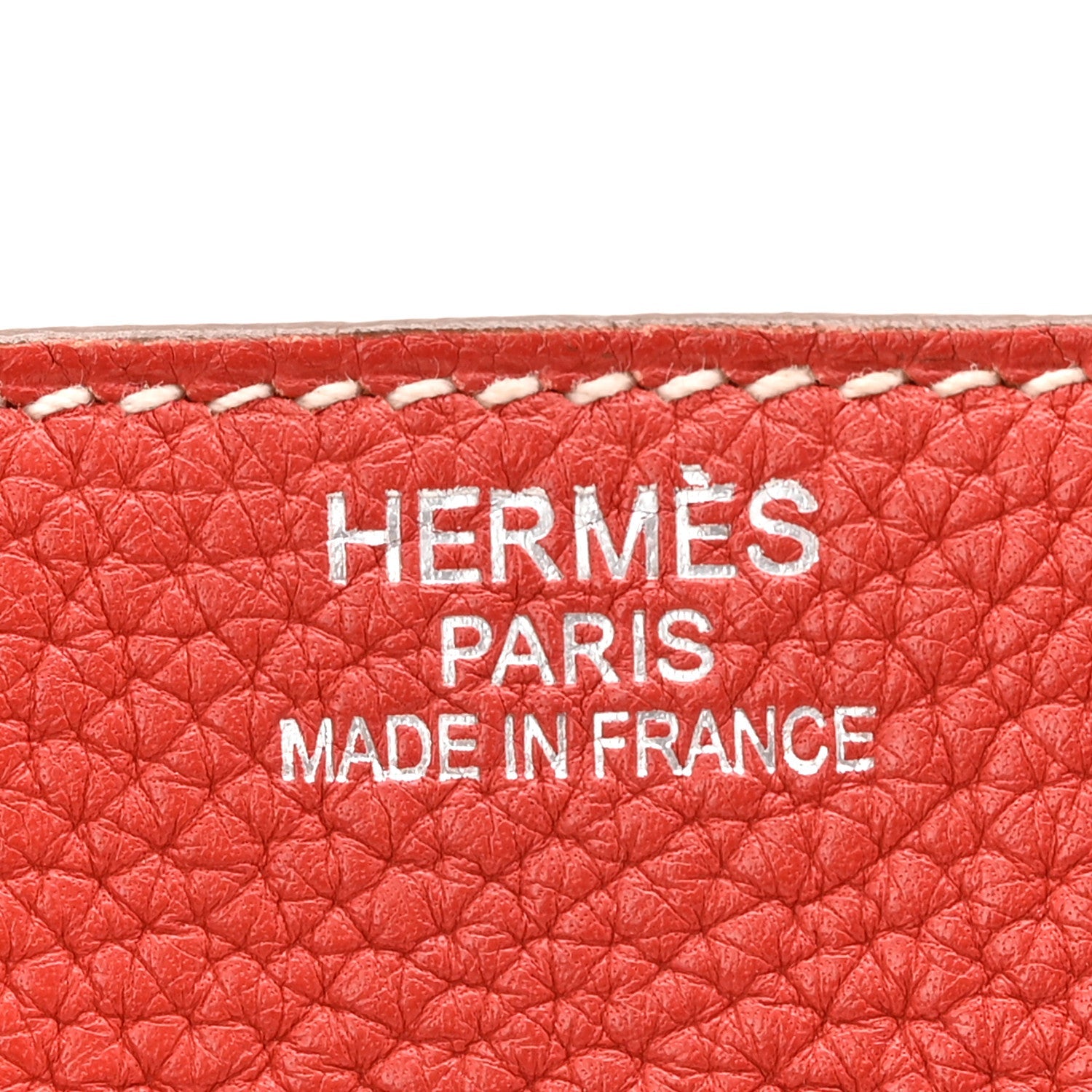 Taurillon Clemence Eclat Birkin 35 Sanguine White