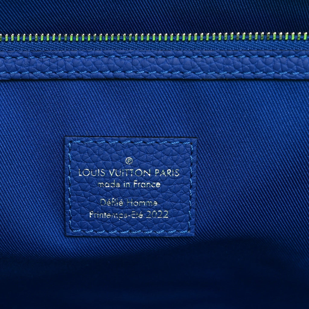 Taurillon Illusion Keepall Tote Bleu Vert