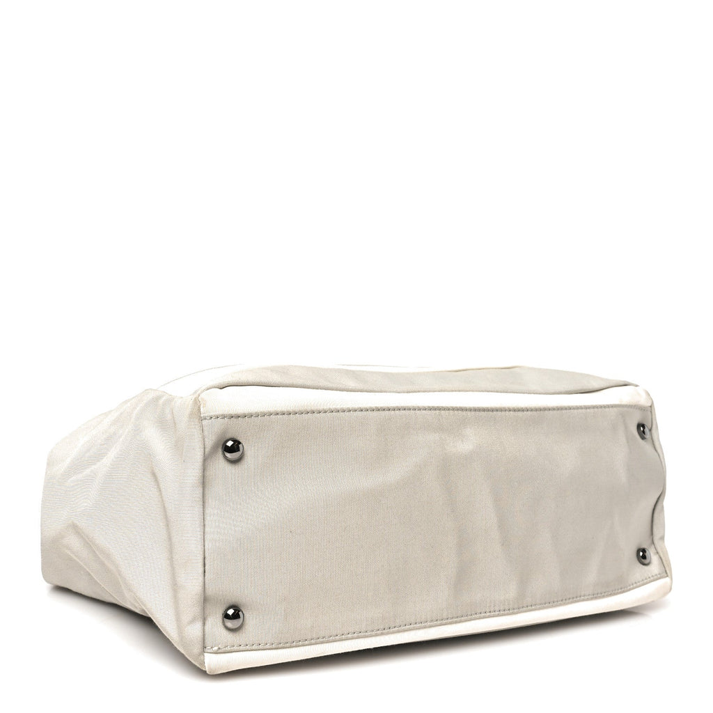 Nylon Quilted 2.55 Reissue Tote White Grey