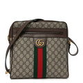 GG Supreme Monogram Web Medium Ophidia Messenger Bag Brown
