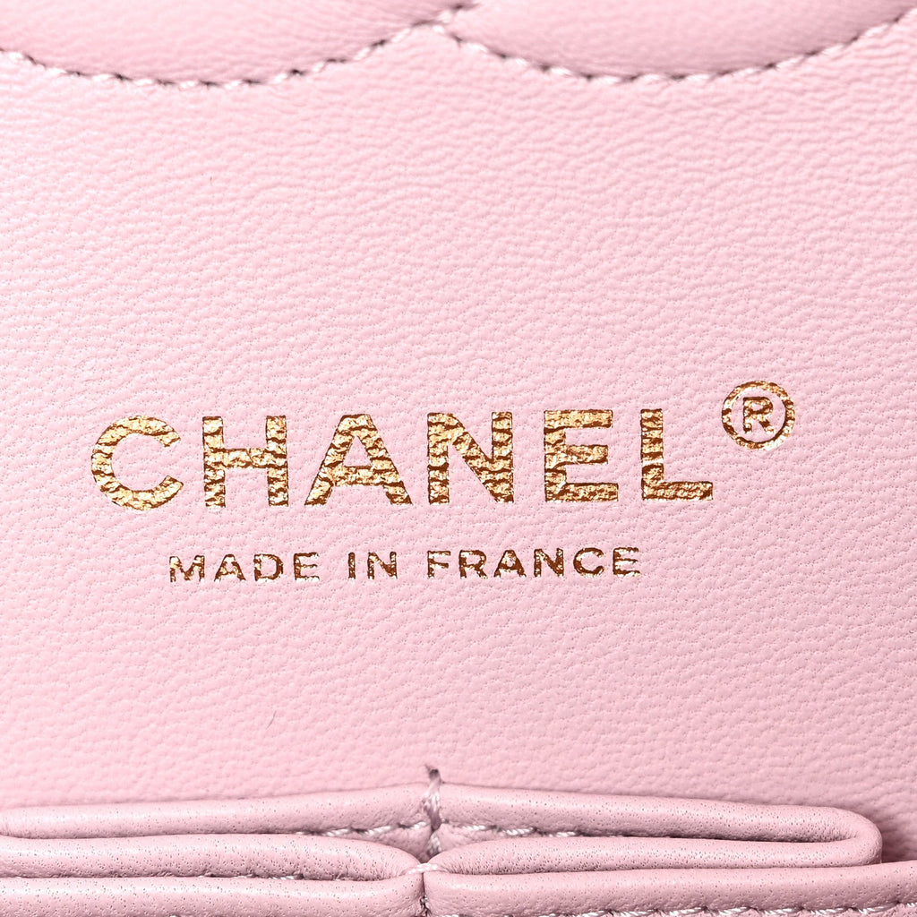 Caviar Quilted Medium Double Flap Light Pink