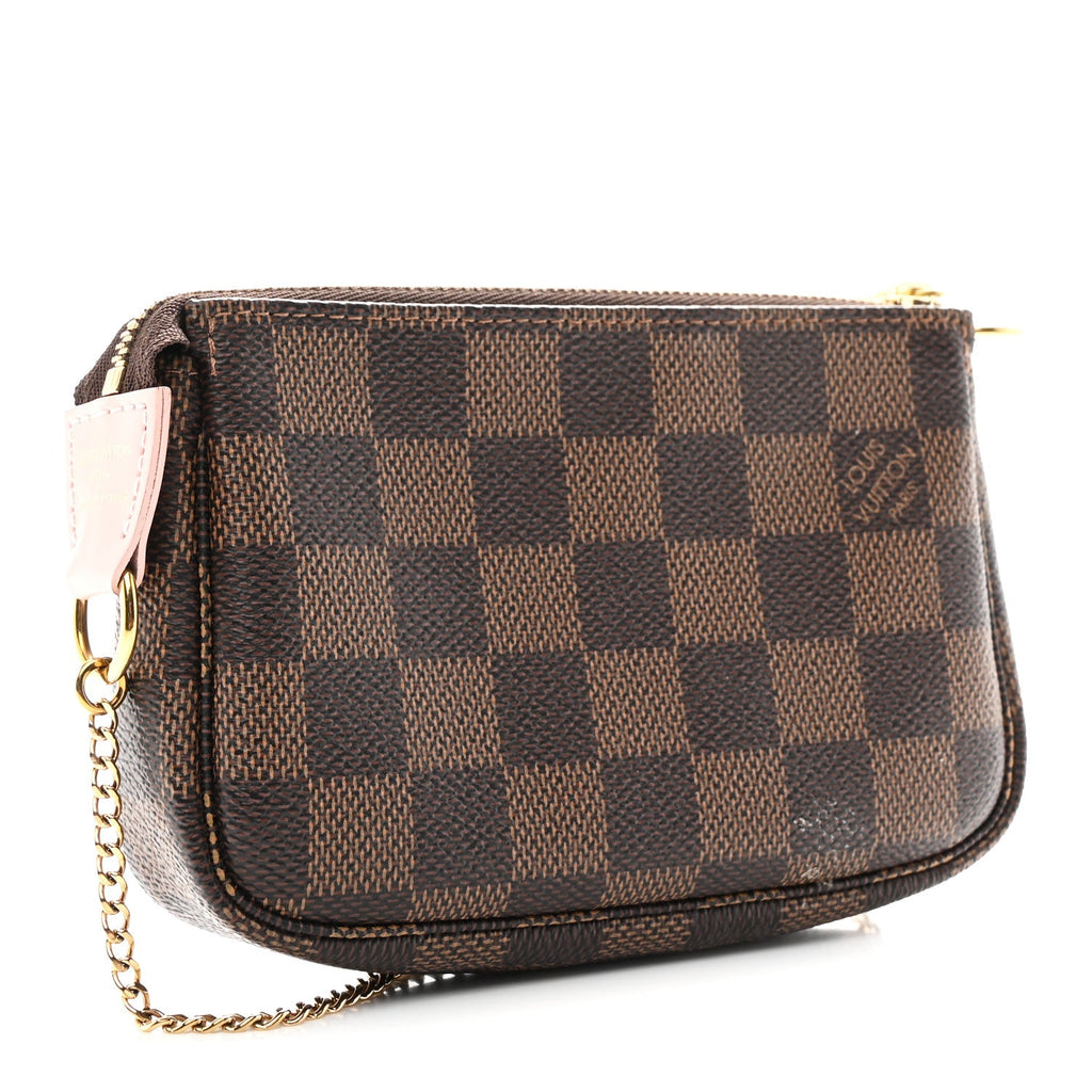 Damier Ebene 2020 Christmas Animation Big Wheel Mini Pochette Accessories Rose Ballerine