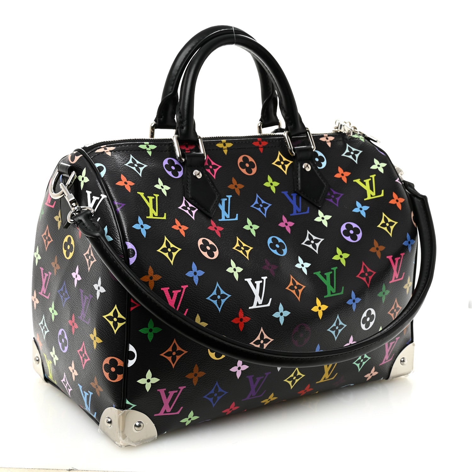 LV X TM Monogram Multicolor Speedy Soft 30 Black