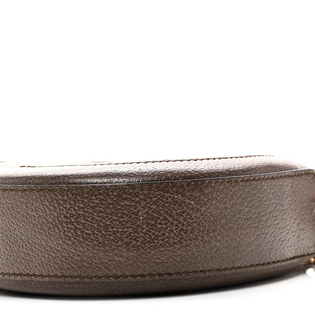 GG Supreme Monogram Web Mini Ophidia Round Shoulder Bag Brown