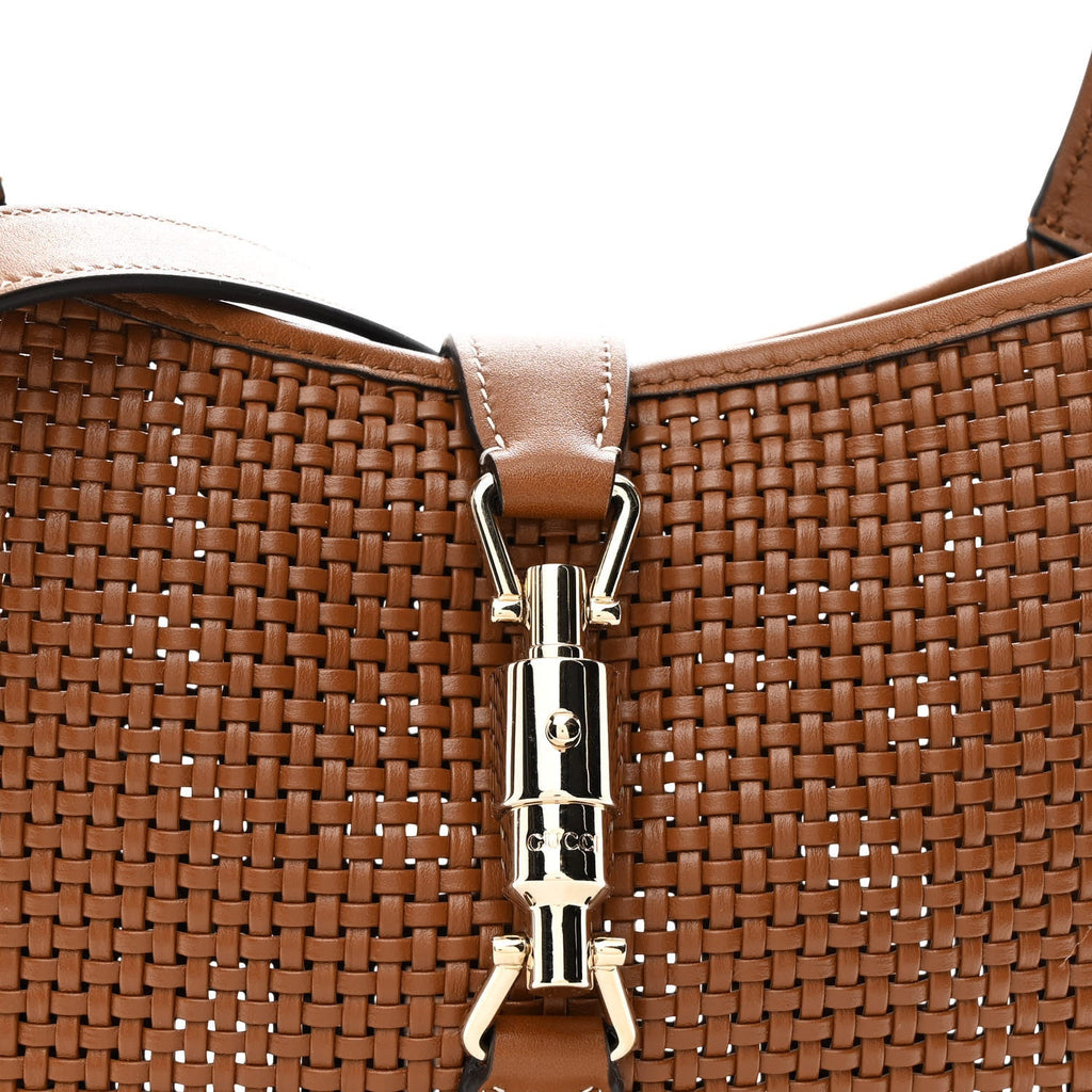 Woven Calfskin Medium Jackie 1961 Hobo Brown