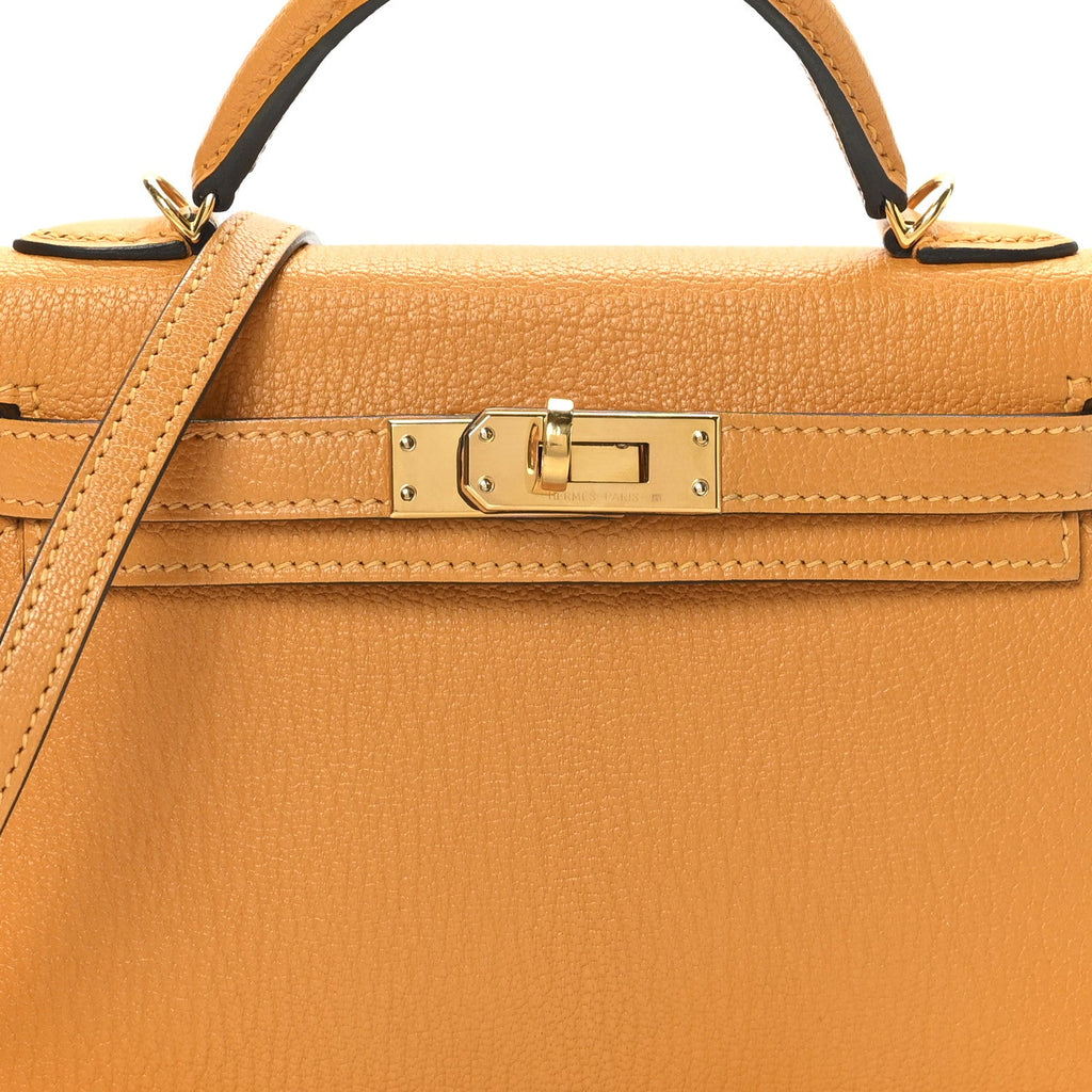 Chevre Chamkila Mini Kelly Sellier 20 Jaune D'or