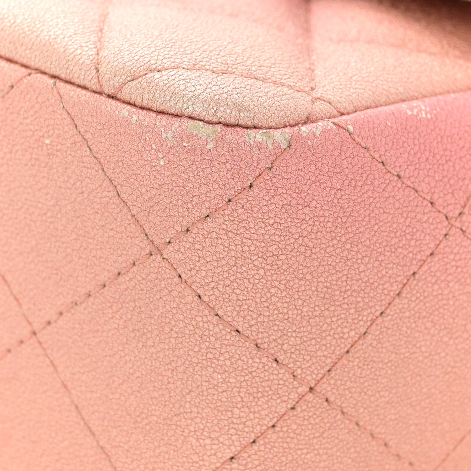 Metallic Lambskin Quilted Ombre Mini Rectangular Flap Pink