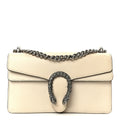 Dollar Calfskin Crystal Small Dionysus Shoulder Bag Mystic White