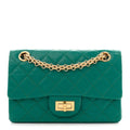 Aged Calfskin Quilted 2.55 Reissue Mini Flap Green