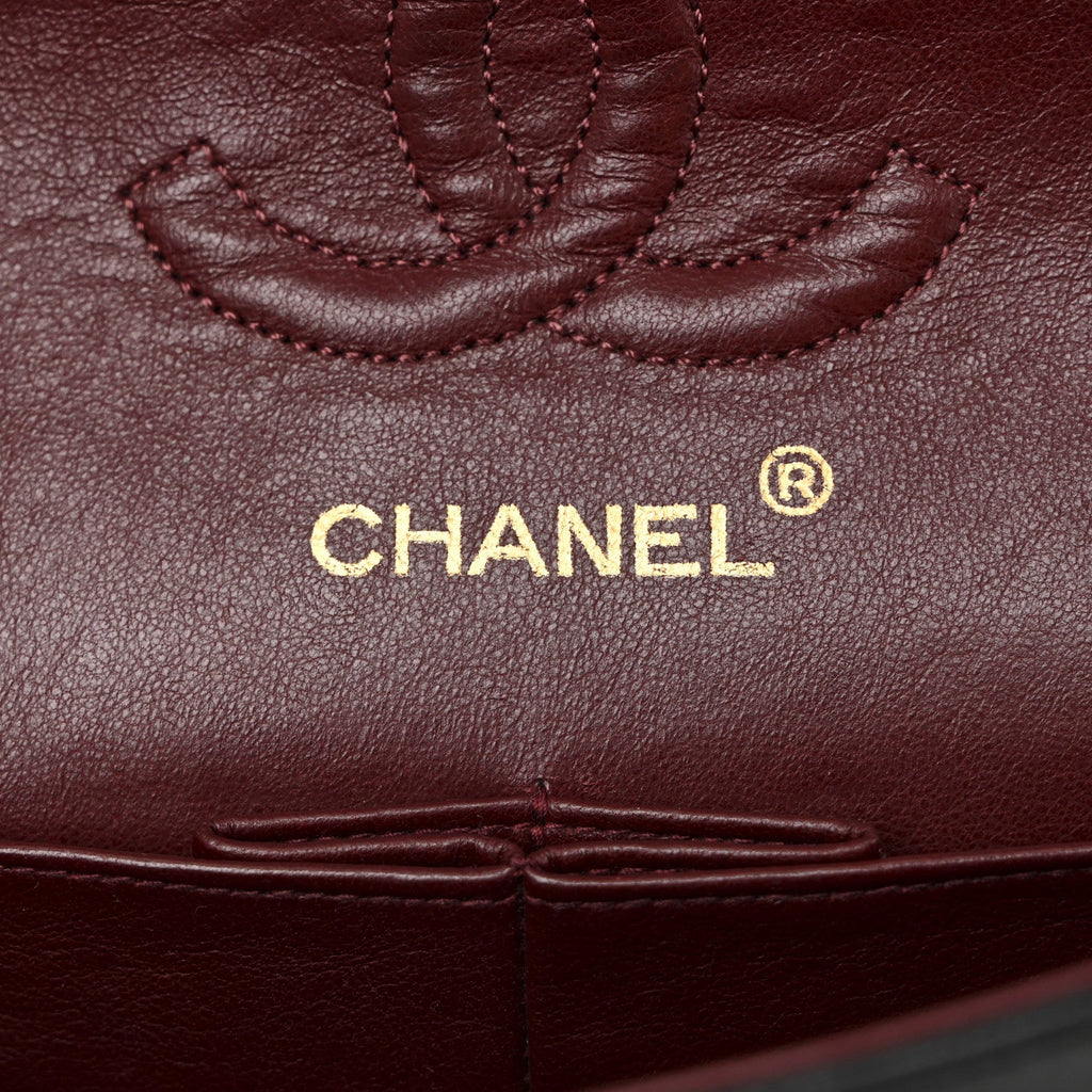 Lambskin Quilted Small Double Flap Black