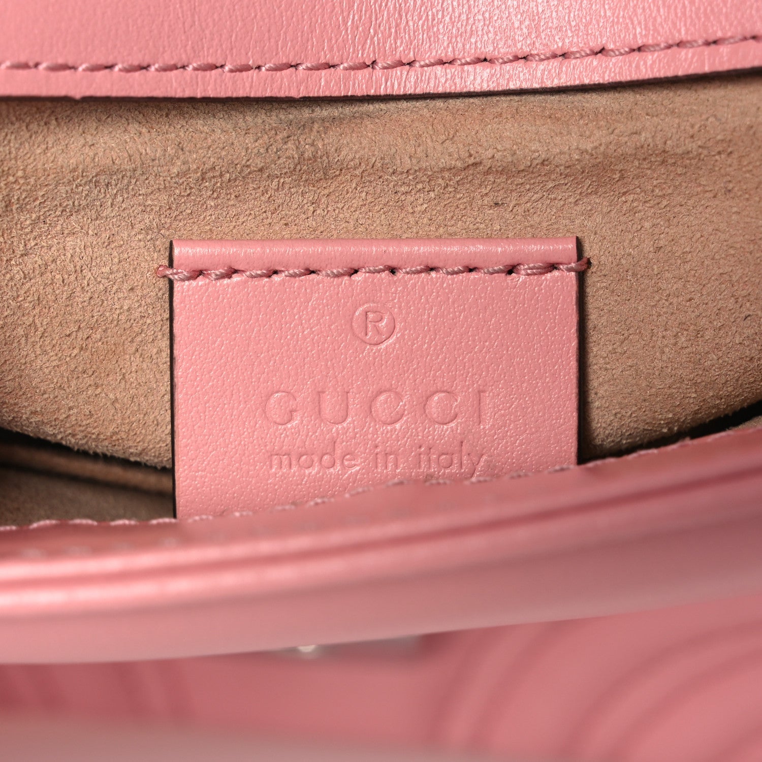 Calfskin Matelasse Mini GG Marmont Top Handle Shoulder Bag Wild Rose