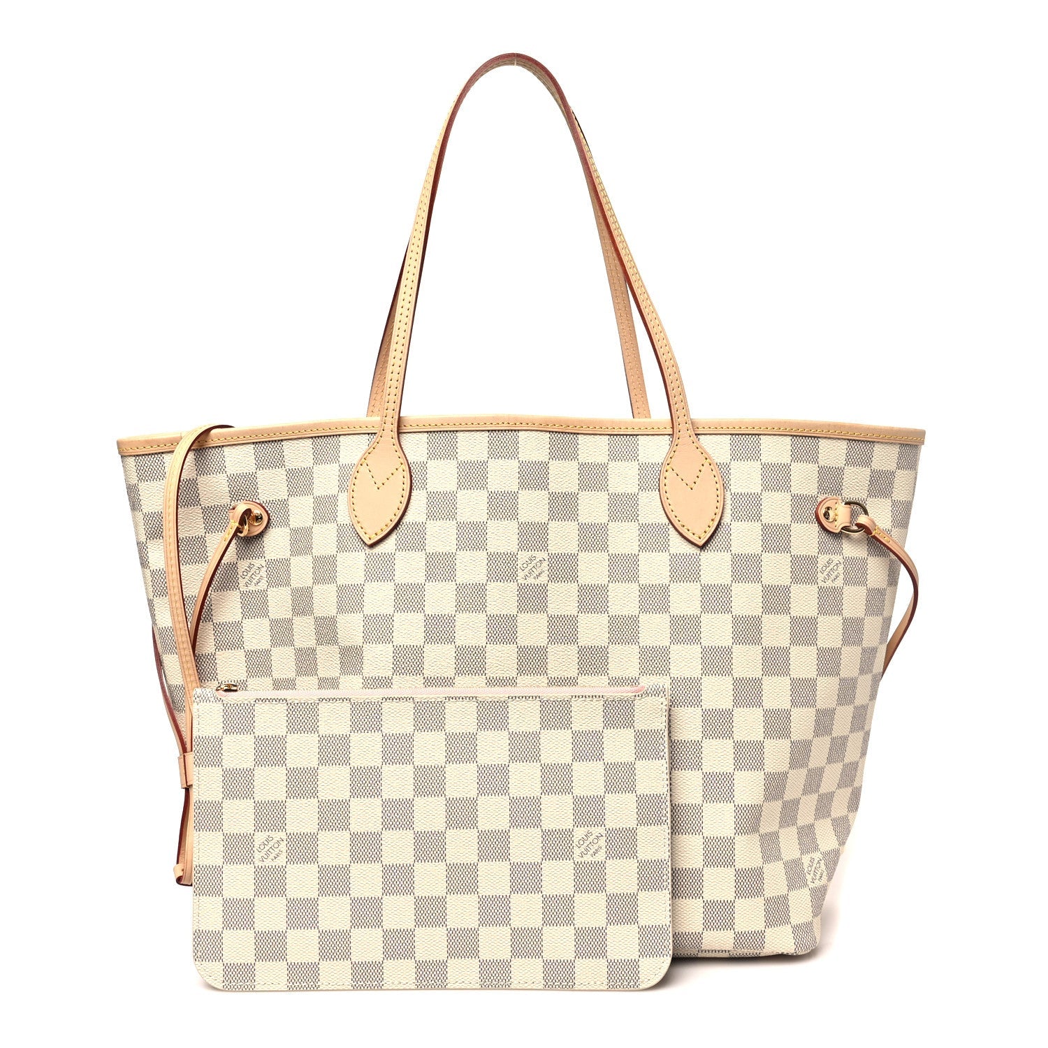 Damier Azur Neo Neverfull MM Rose Ballerine