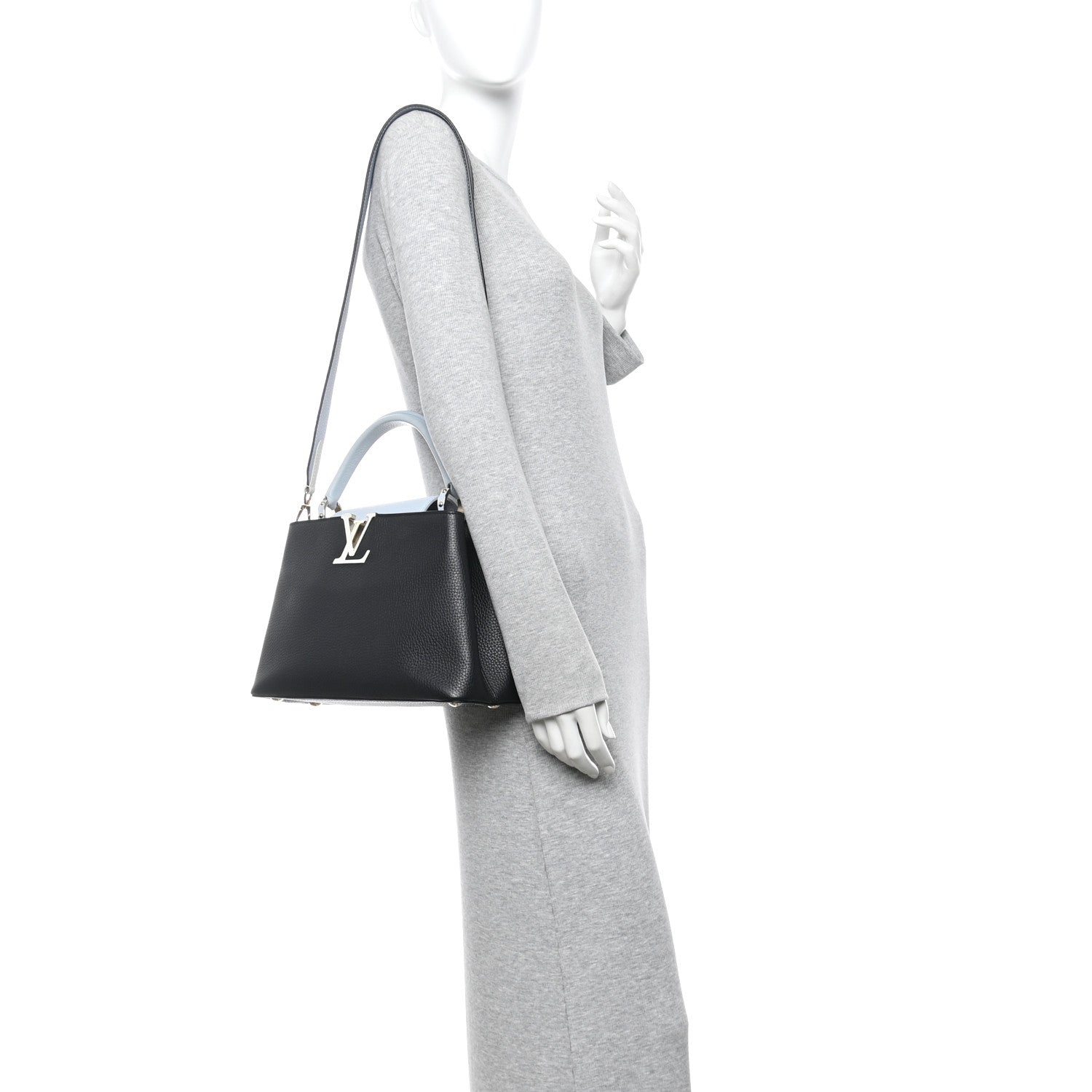 Taurillon Capucines MM Black Blue White