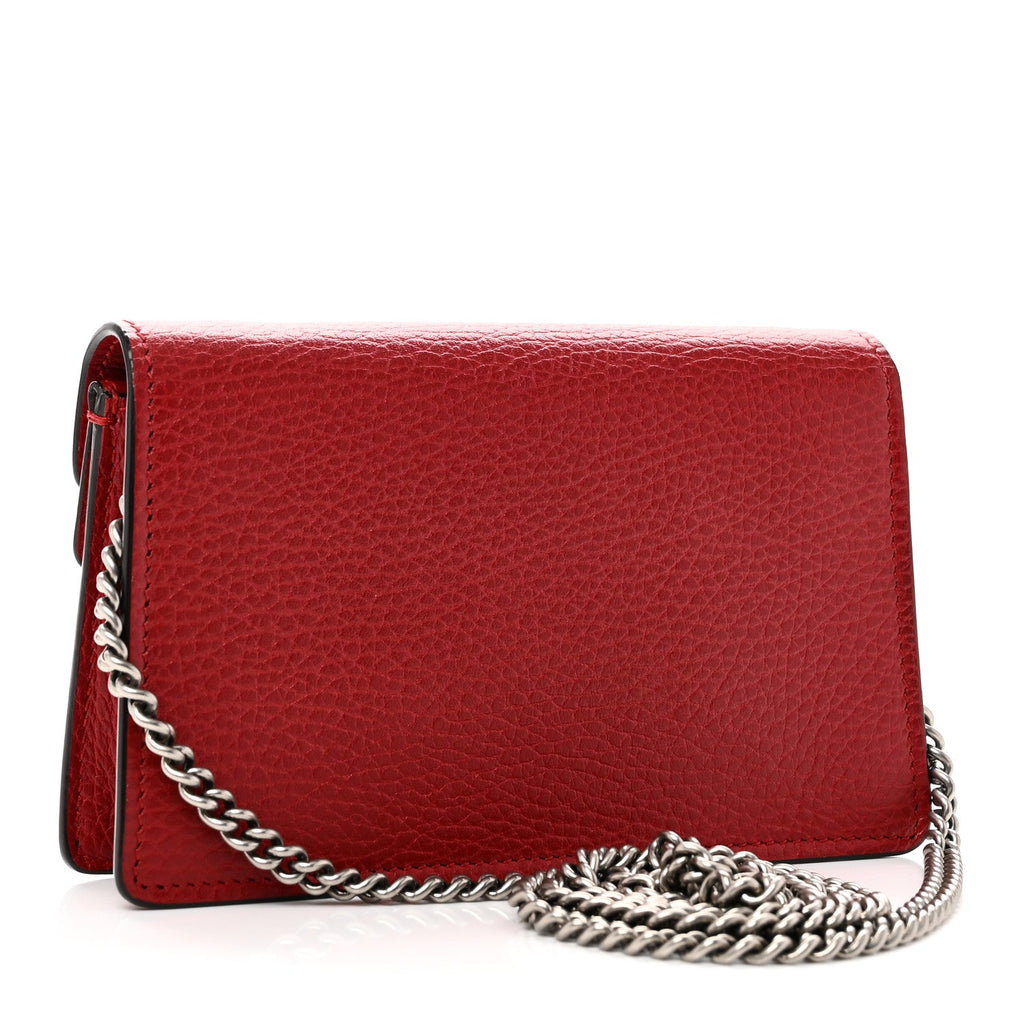 Dollar Calfskin Swarovski Crystal Small Dionysus Shoulder Bag Hibiscus Red