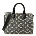 Denim Monogram Jacquard Speedy Bandouliere 25 Black