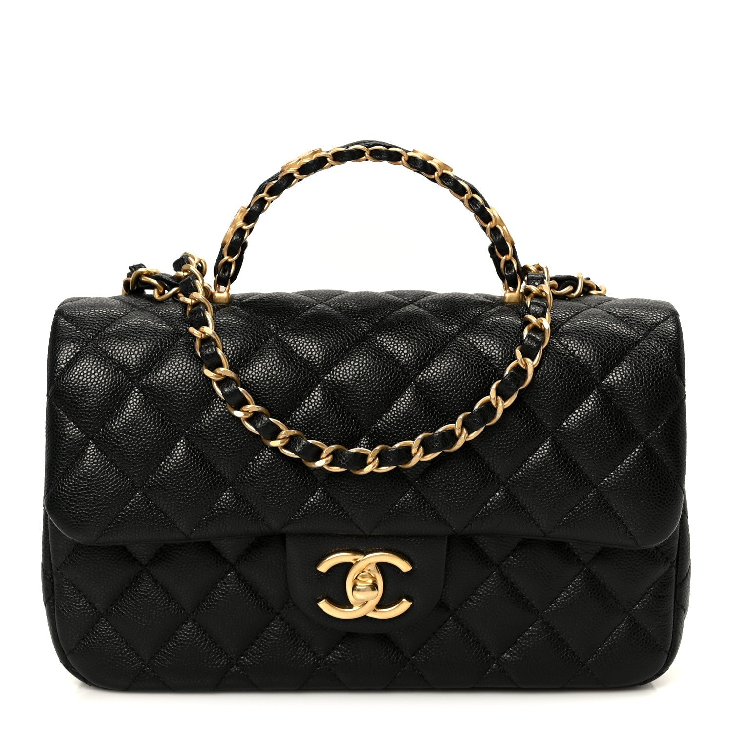 Caviar Quilted Small Handy CC Flap Black