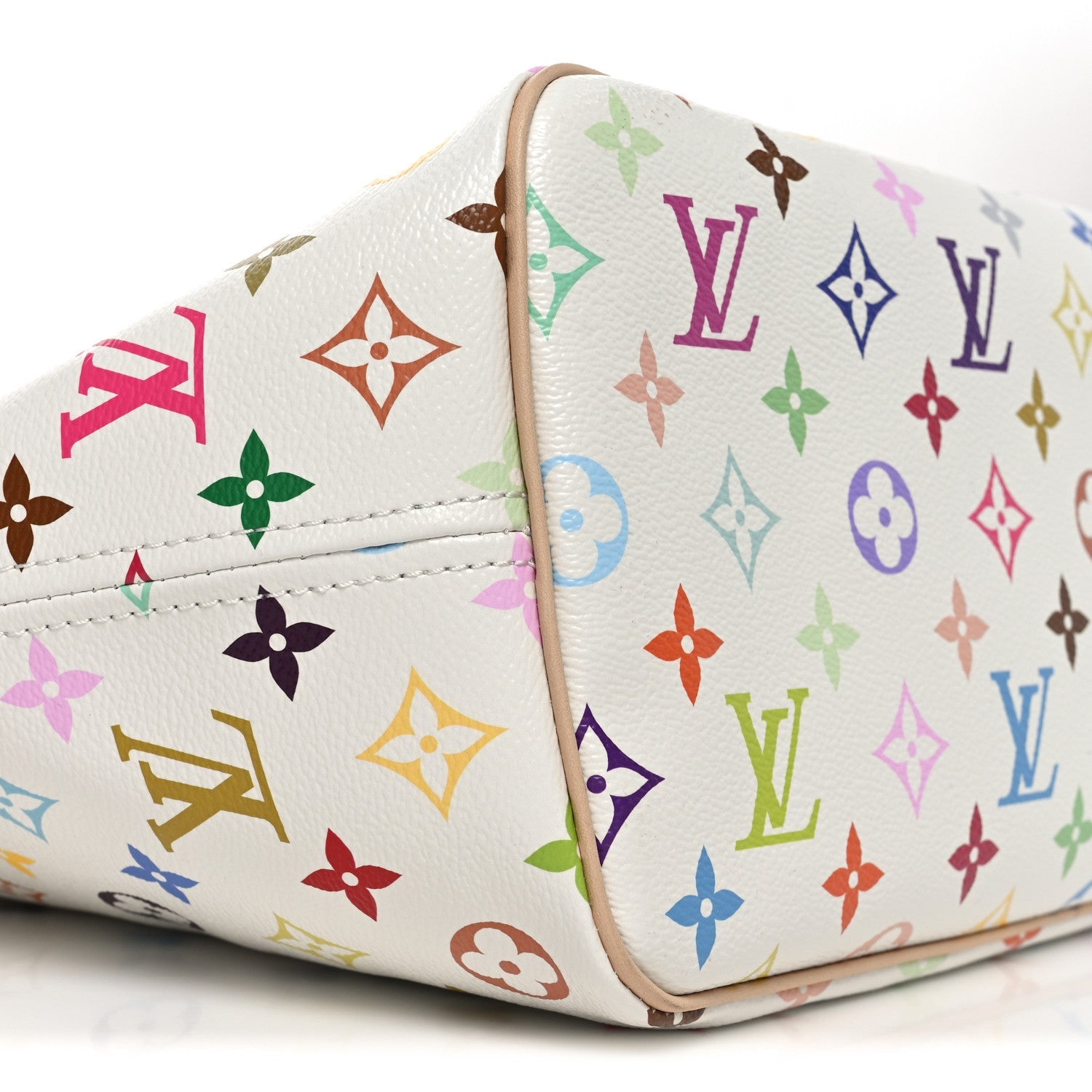 LV X TM Monogram Multicolor Neverfull MM White