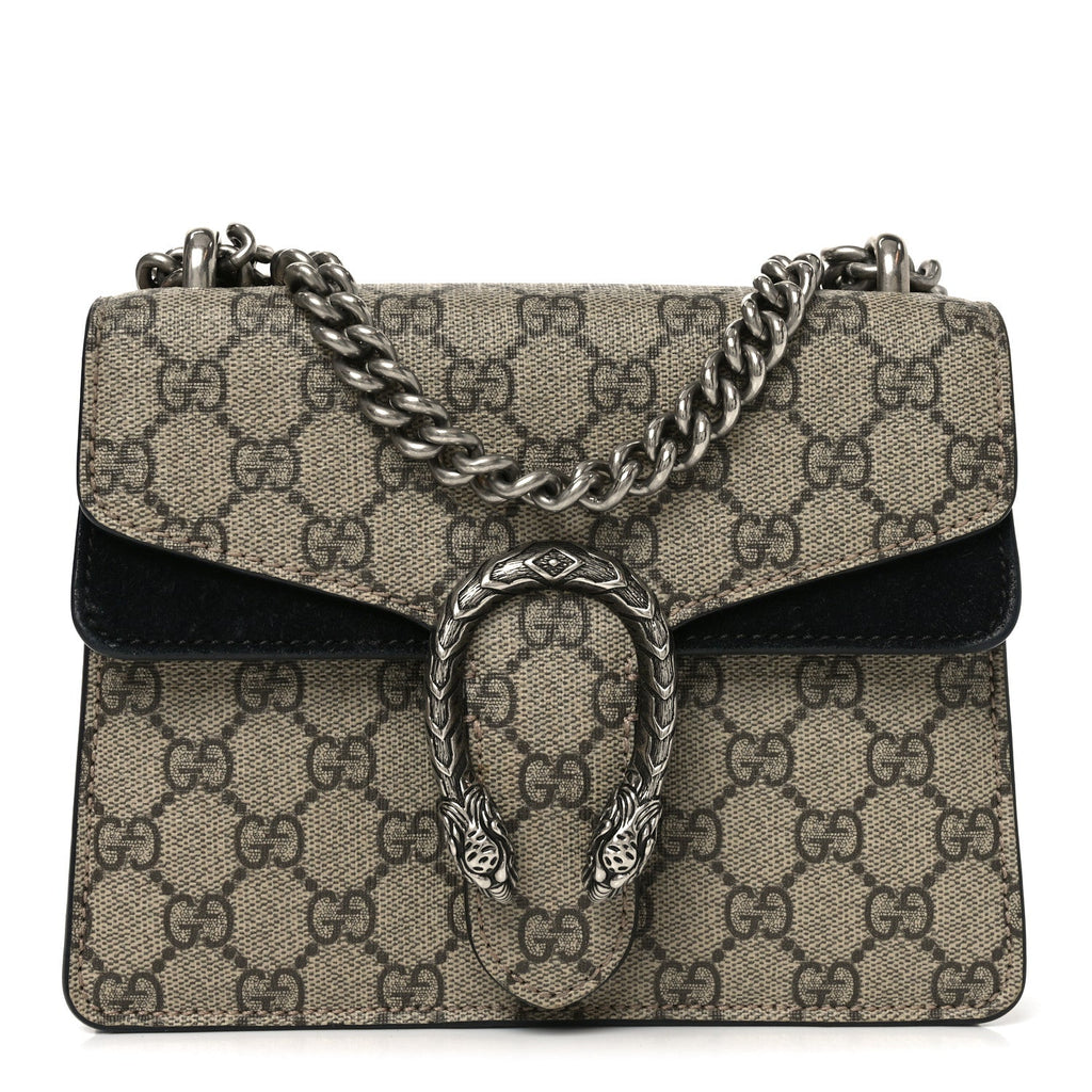 GG Supreme Monogram Mini Dionysus Shoulder Bag Black