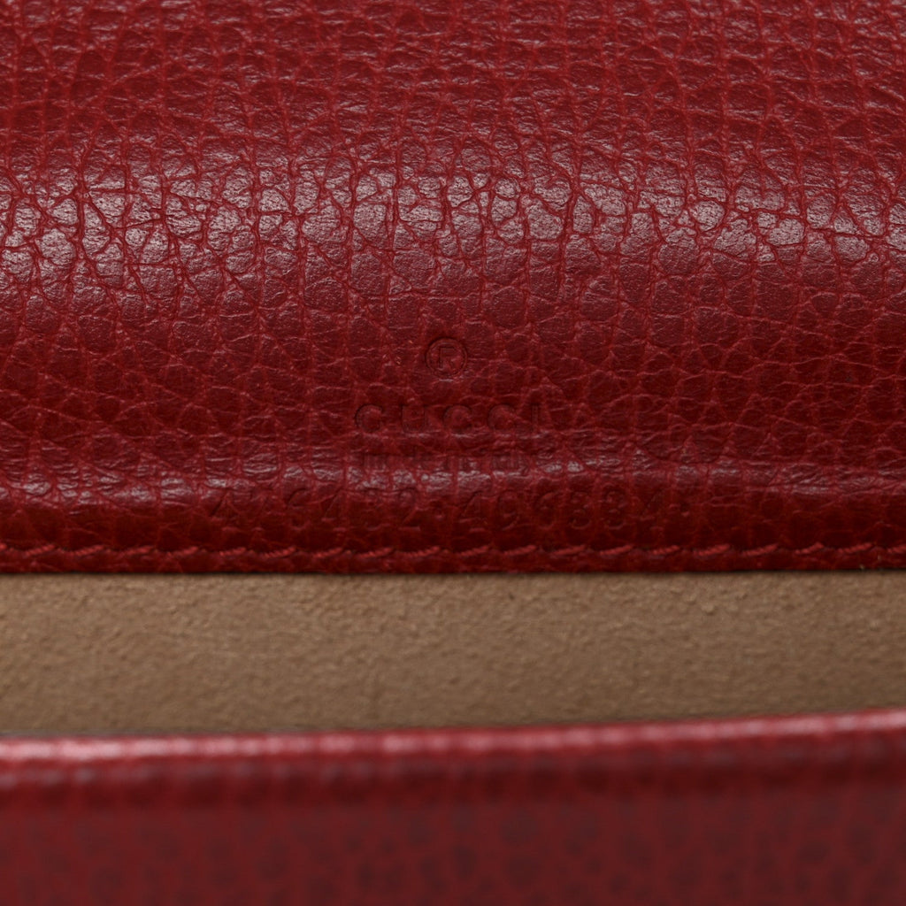 Calfskin Super Mini Dionysus Shoulder Bag Hibiscus Red
