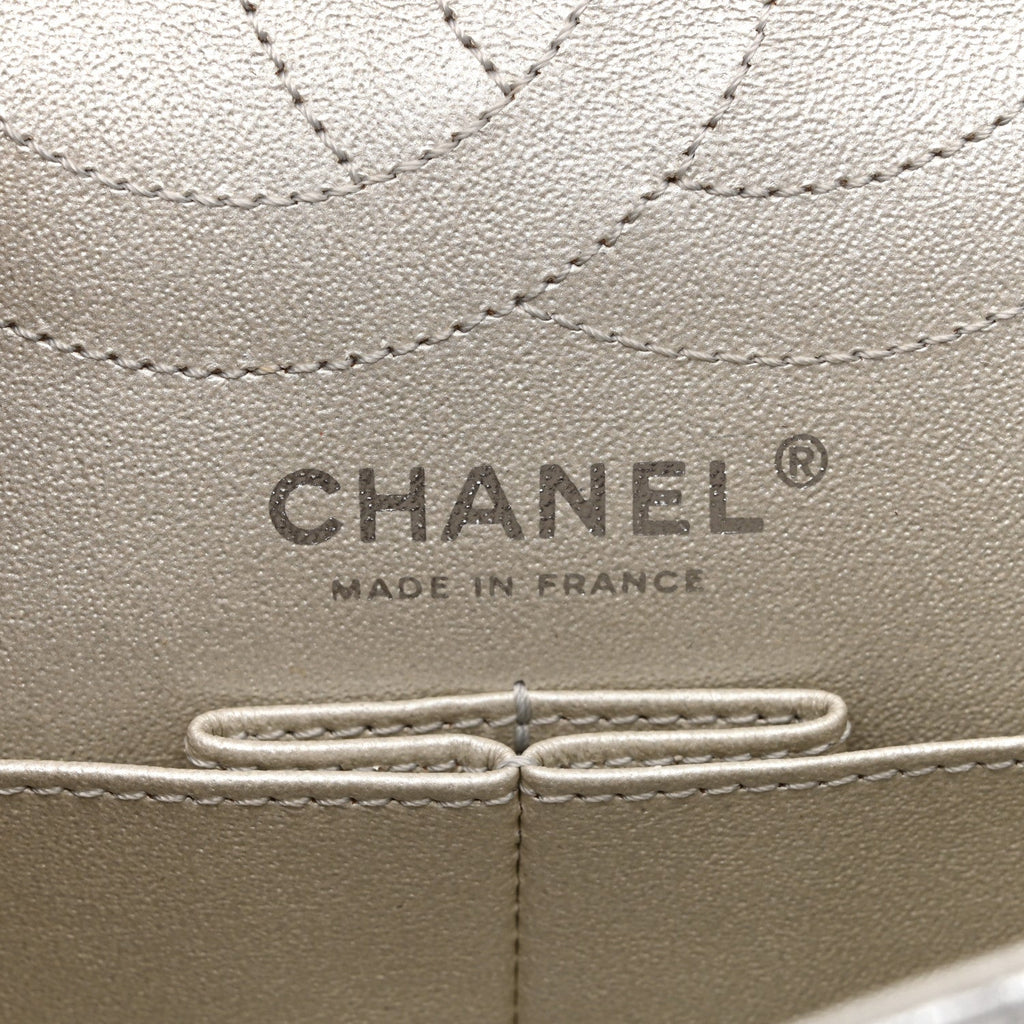 Metallic Lambskin Quilted 2.55 Reissue 226 Flap Silver