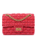 Tweed Quilted Mini 2.55 Reissue Flap Red Ecru Black