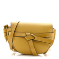 Grained Calfskin Mini Gate Crossbody Bag Yellow