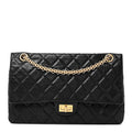 Aged Calfskin Quilted 2.55 Reissue 226 Flap Black