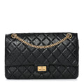 Aged Calfskin Quilted 2.55 Reissue 226 Flap Black