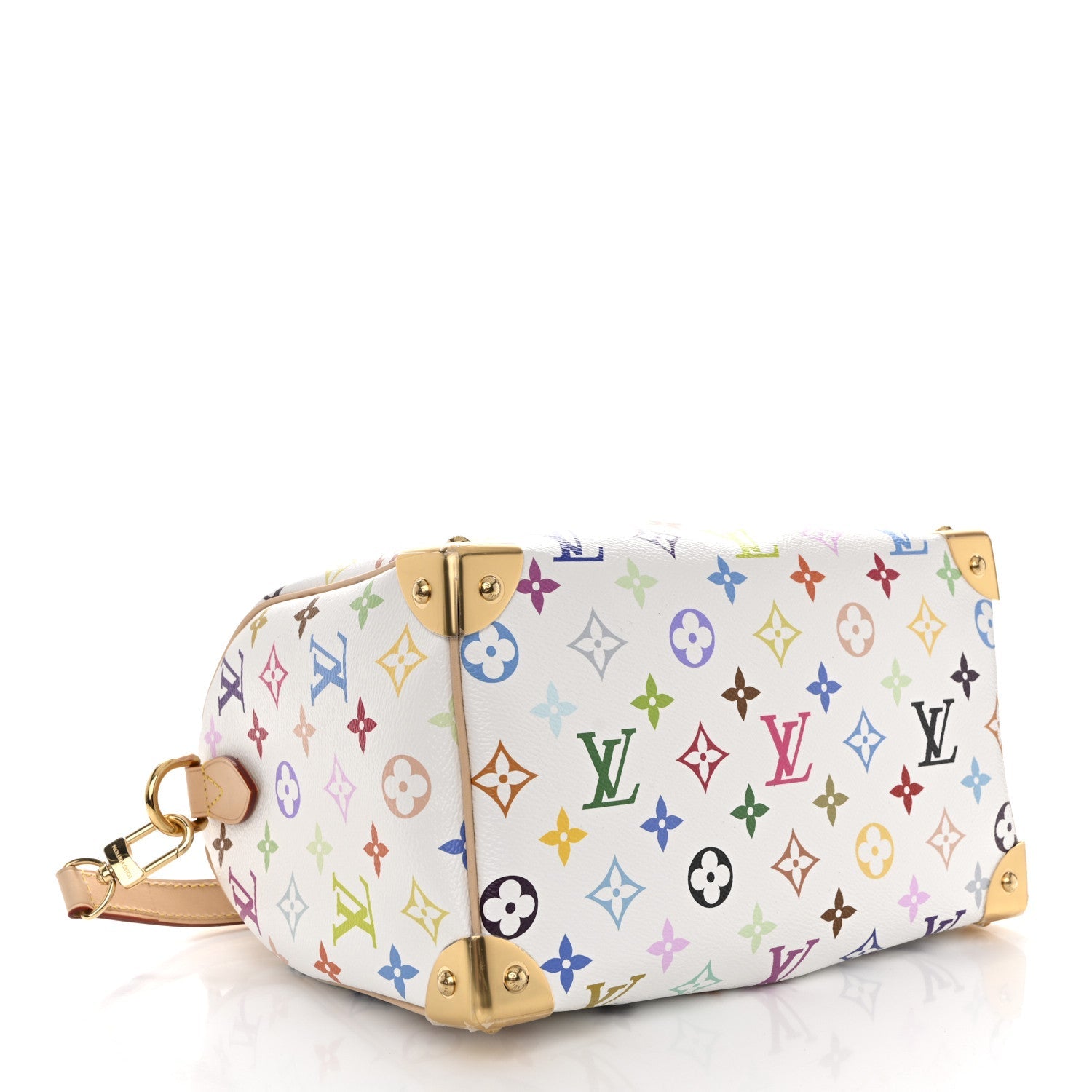 LV X TM Monogram Multicolor Speedy Bandouliere 25 White